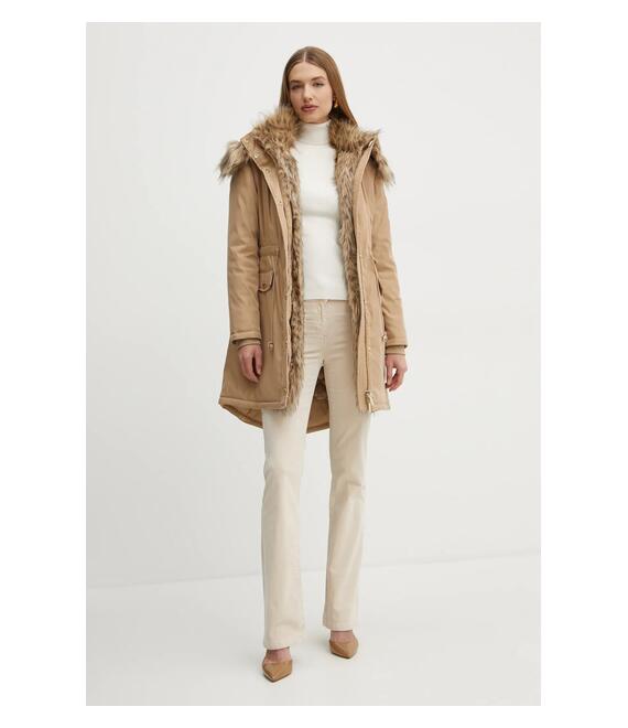Παρκά Marciano Guess WINNIE χρώμα: μπεζ, 4BGL12 7182A