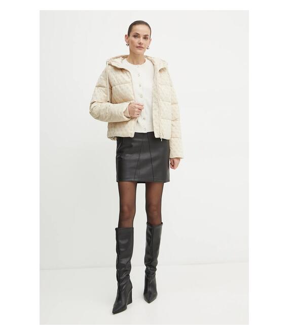 Μπουφάν Guess DAISY χρώμα: μπεζ, W4BL36 WGJZ0