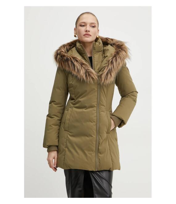 Μπουφάν Guess SYLVIE χρώμα: πράσινο, W4BL59 WG7X2