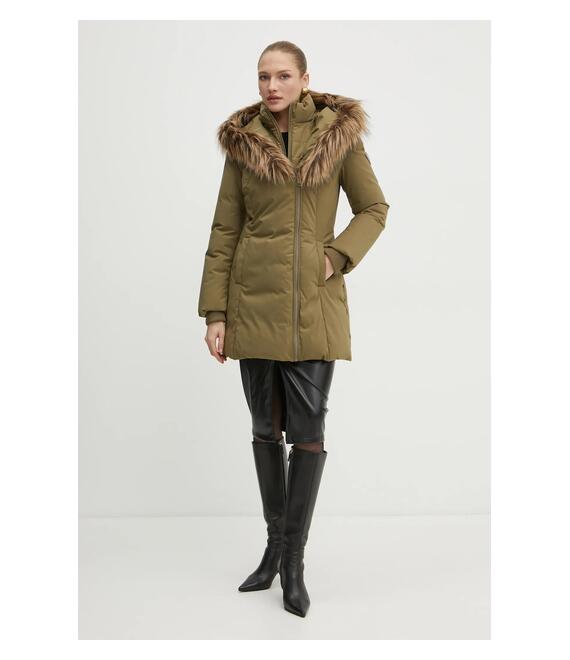 Μπουφάν Guess SYLVIE χρώμα: πράσινο, W4BL59 WG7X2