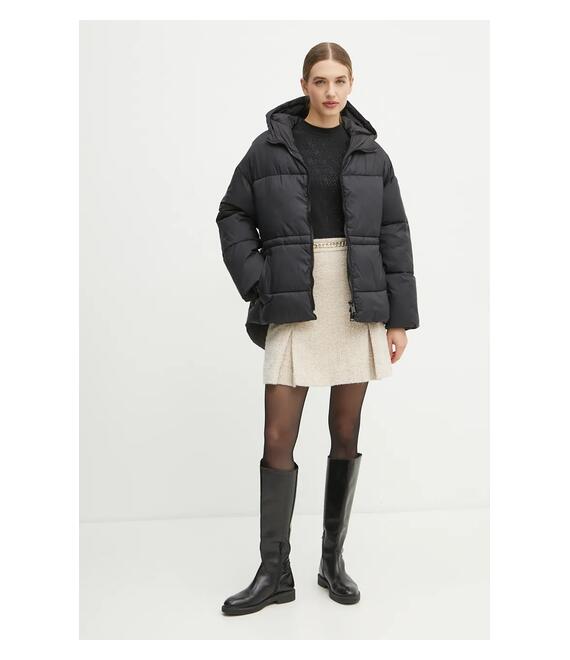 Μπουφάν Guess MARIKA χρώμα: μαύρο, W4BL99 WG0V0