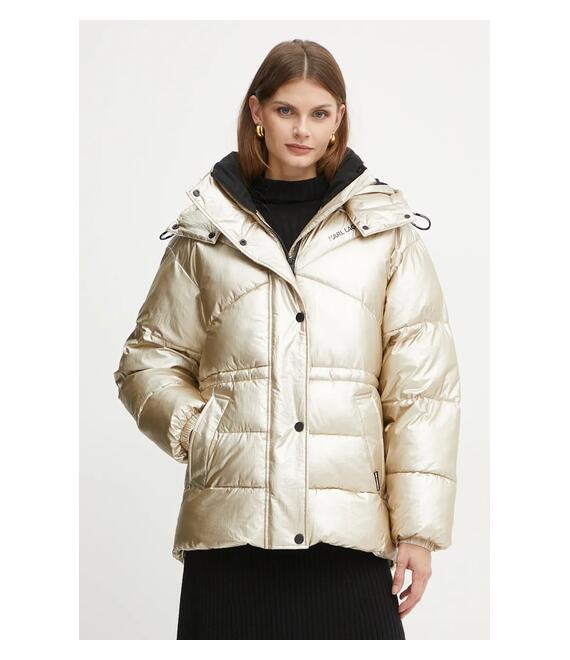 Μπουφάν Karl Lagerfeld χρώμα: χρυσαφί, 246W1504