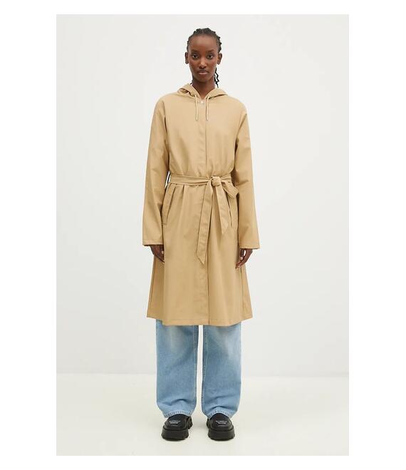 Μπουφάν Rains A-Line Longer W Jacket W3 χρώμα: μπεζ, 12040.24