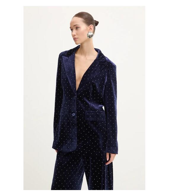 Σακάκι Never Fully Dressed Navy Hot Fix Blazer χρώμα: ναυτικό μπλε, NFDOU395