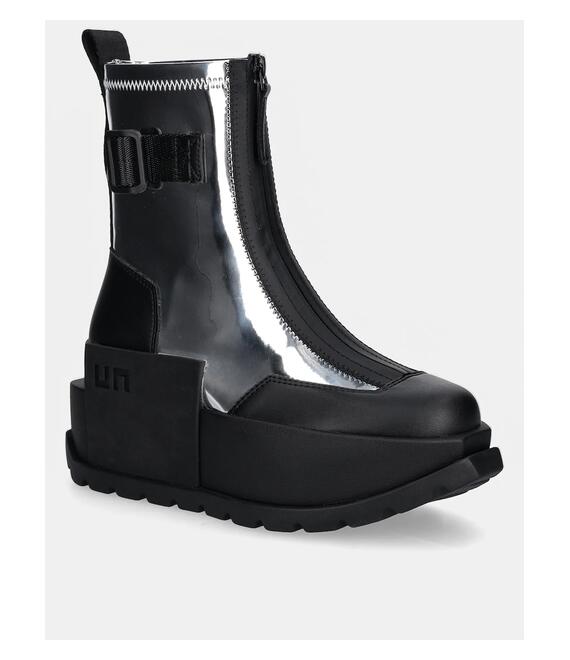 Μπότες United Nude Roko Bootie II γυναικείες, χρώμα: ασημί, 1077714113