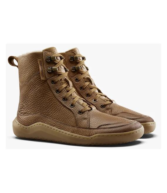 Δερμάτινες μπότες Vivobarefoot GOBI BOOT WARMLINED γυναικείες, χρώμα: καφέ, 209439