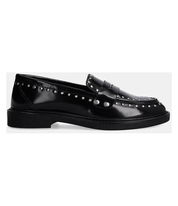 Δερμάτινα μοκασίνια Steve Madden Harloe χρώμα: μαύρο, SM11003264