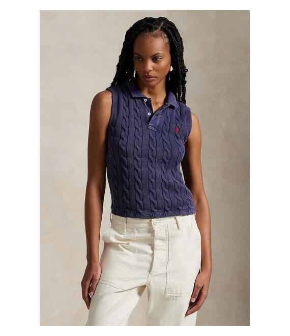 Βαμβακερό γιλέκο Polo Ralph Lauren χρώμα: μπλε, 211943140