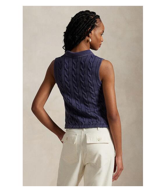 Βαμβακερό γιλέκο Polo Ralph Lauren χρώμα: μπλε, 211943140
