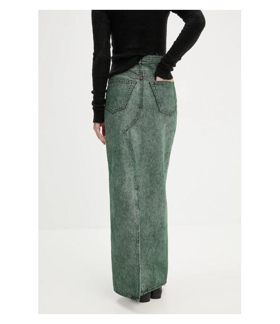Τζιν φούστα MM6 Maison Margiela χρώμα: πράσινο, S62MI0021.S30652