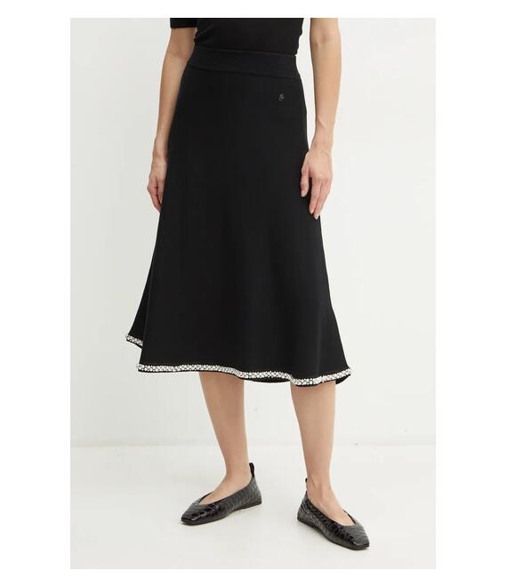 Φούστα Karl Lagerfeld χρώμα: μαύρο, 246W1207