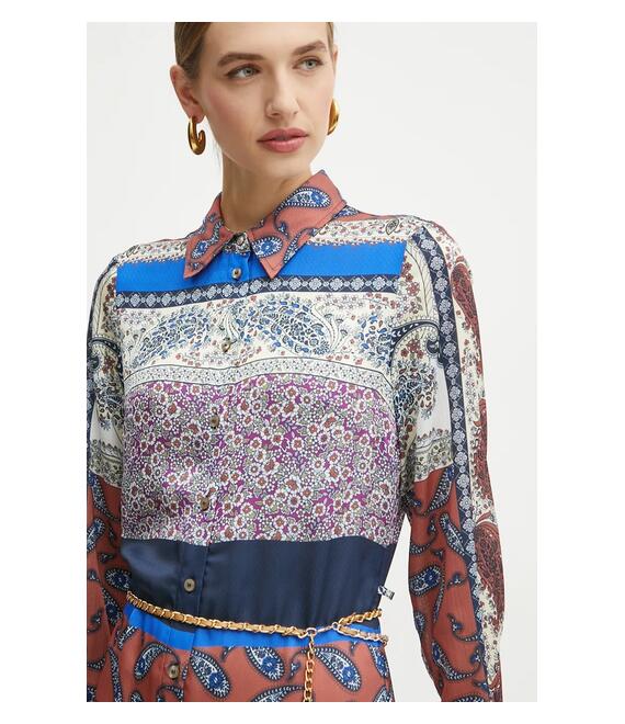 Φόρεμα Guess FLORIANE χρώμα: πολύχρωμο, W4BK90 WFQM2