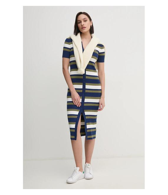 Φόρεμα Lacoste χρώμα: ναυτικό μπλε, EF2554