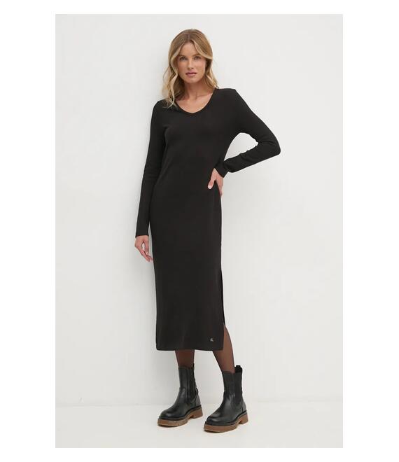 Φόρεμα Calvin Klein Jeans χρώμα: μαύρο, J20J224165