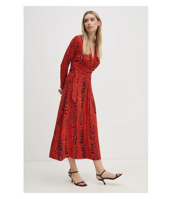 Φόρεμα DIANE VON FURSTENBERG χρώμα: κόκκινο, DVFDW3S019