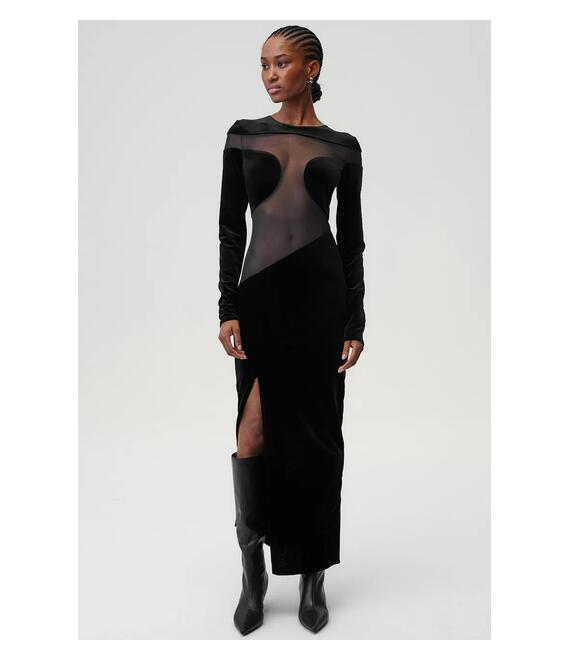 Φόρεμα Undress Code Velvet Sky Dress χρώμα: μαύρο, 732
