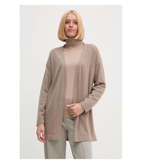Ζακέτα από μίγμα μαλλιού United Colors of Benetton χρώμα: μπεζ, 1035D602A