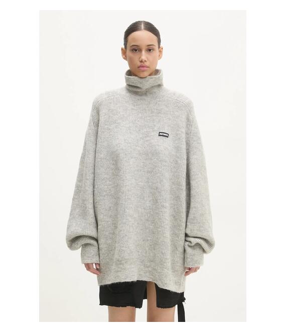 Μάλλινο πουλόβερ Rotate Turtleneck γυναικείο, χρώμα: γκρι, 113128039