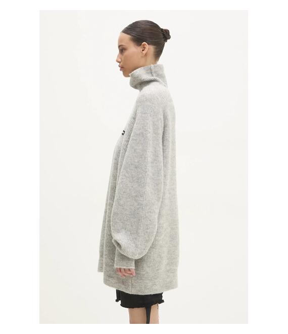 Μάλλινο πουλόβερ Rotate Turtleneck γυναικείο, χρώμα: γκρι, 113128039