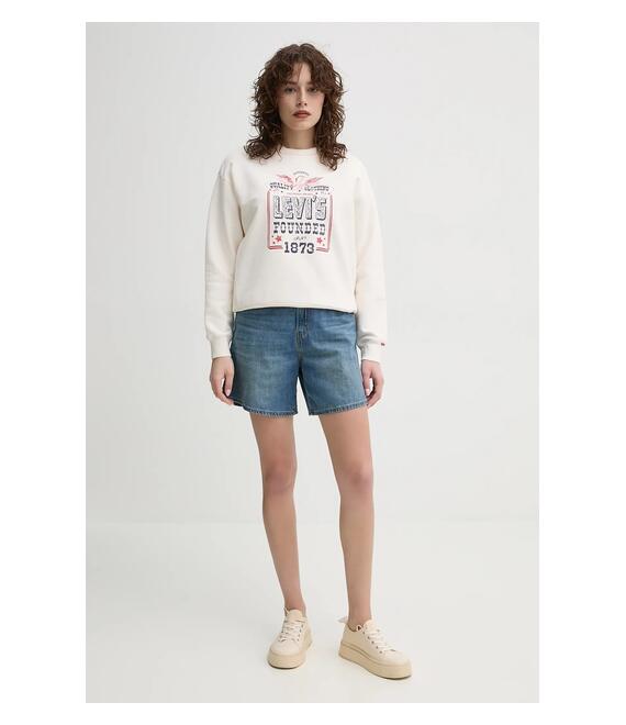 Τζιν σορτς Levi's HIGH BAGGY SHORT χρώμα: μπλε, A9311