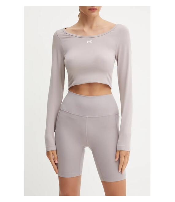 Σορτς προπόνησης Under Armour Meridian χρώμα: μοβ, high waist, 1382521