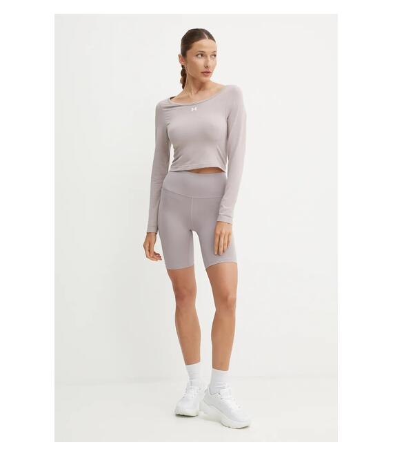 Σορτς προπόνησης Under Armour Meridian χρώμα: μοβ, high waist, 1382521