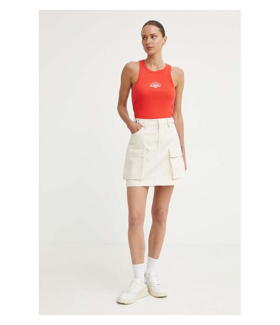 Βαμβακερό τοπ Levi's χρώμα: κόκκινο, A9415