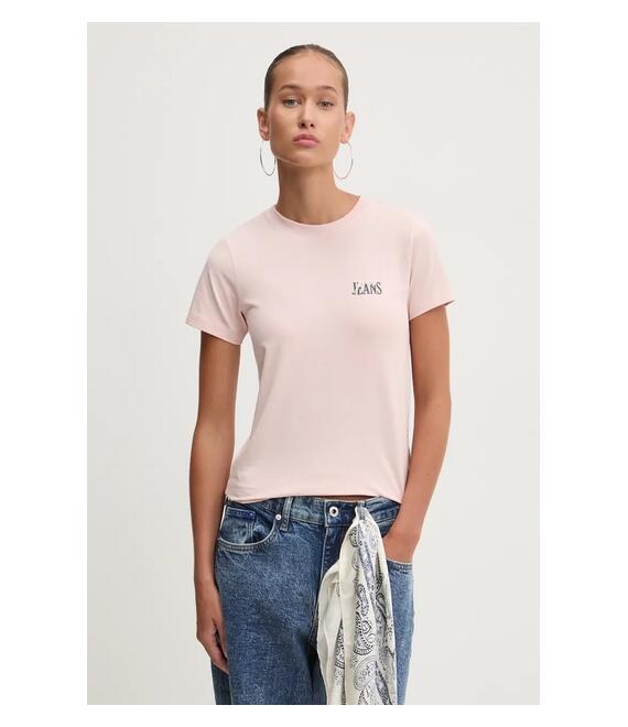 Μπλουζάκι Guess Jeans χρώμα: ροζ, W4BI57 J1314