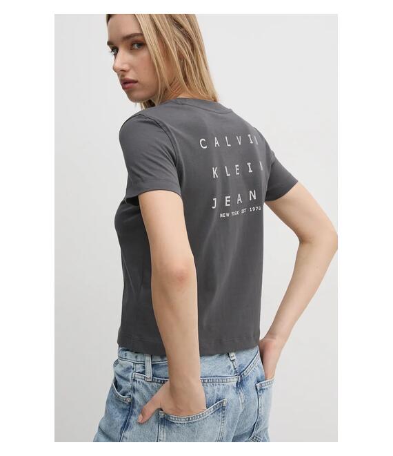 Μπλουζάκι Calvin Klein Jeans χρώμα: γκρι, J20J225391
