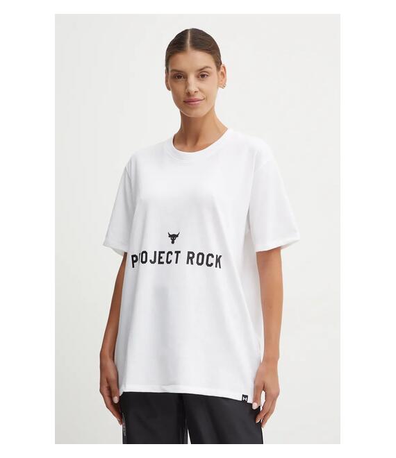 Μπλουζάκι Under Armour Project Rock χρώμα: άσπρο, 1386440