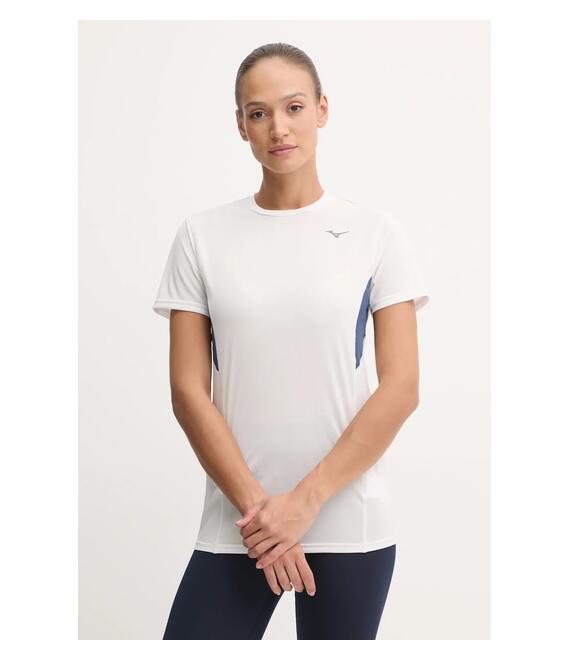 Μπλουζάκι για τρέξιμο Mizuno DryAeroFlow χρώμα: άσπρο, J2GAB004