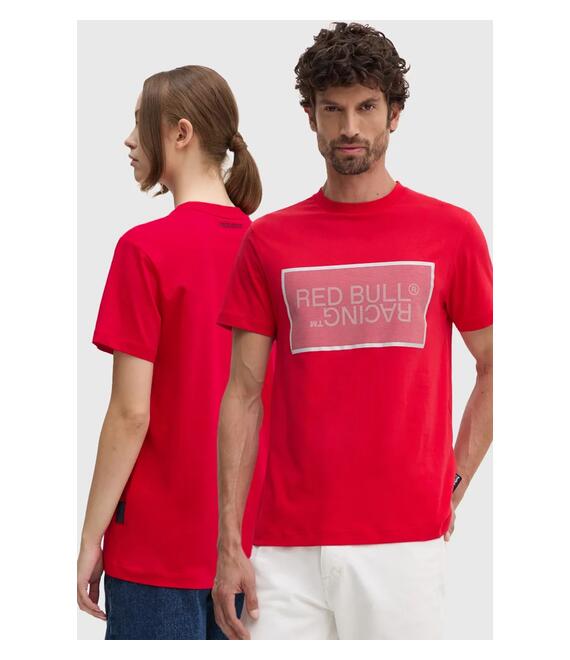 Βαμβακερό μπλουζάκι Red Bull Racing x Pepe Jeans χρώμα: κόκκινο, RU500004
