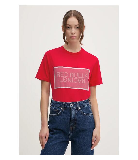 Βαμβακερό μπλουζάκι Red Bull Racing x Pepe Jeans χρώμα: κόκκινο, RU500004