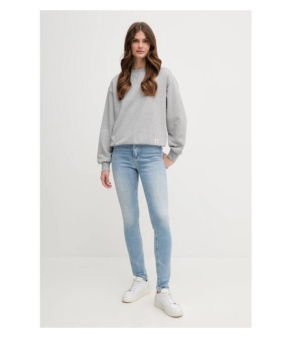 Βαμβακερή μπλούζα Calvin Klein Jeans γυναικεία, χρώμα: γκρι, LV047B238G