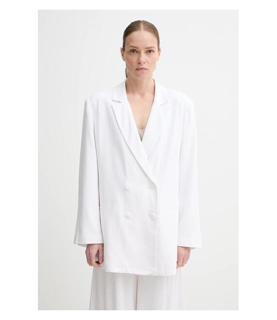 Blazer με μείγμα λινών Gestuz χρώμα: άσπρο, 10910285