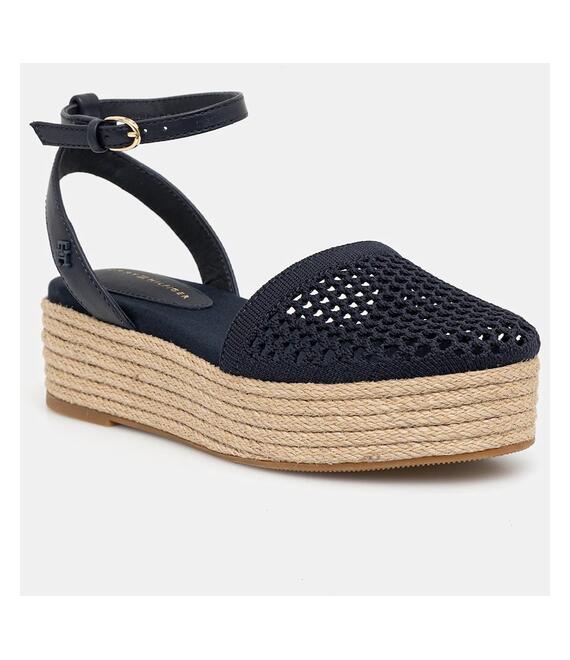Εσπαντρίγιες Tommy Hilfiger KNIT MESH ESPADRILLE PLATFORM χρώμα: ναυτικό μπλε, FW0FW08743
