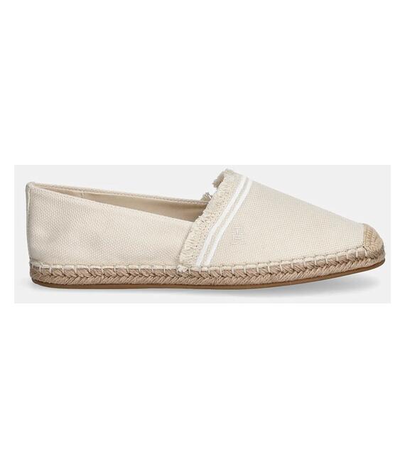 Εσπαντρίγιες Tommy Hilfiger FRINGE CANVAS CLOSED ESPADRILLE χρώμα: μπεζ, FW0FW08881