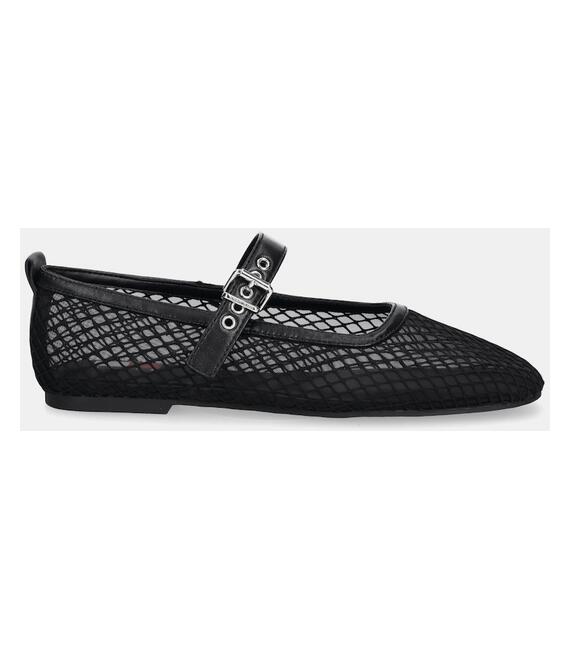 Μπαλαρίνες Tommy Jeans TJW MESH MARYJANE BALLERINA χρώμα: μαύρο, EN0EN02872