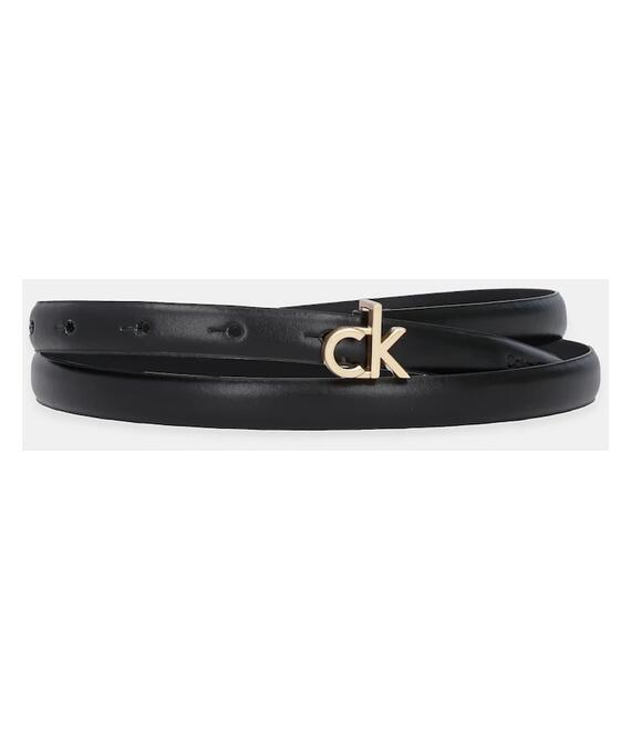 Δερμάτινη ζώνη Calvin Klein γυναικεία, χρώμα: μαύρο, LV04F7034G