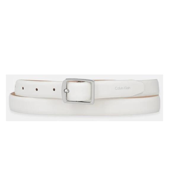 Δερμάτινη ζώνη Calvin Klein γυναικεία, χρώμα: μπεζ, LV04F7036G