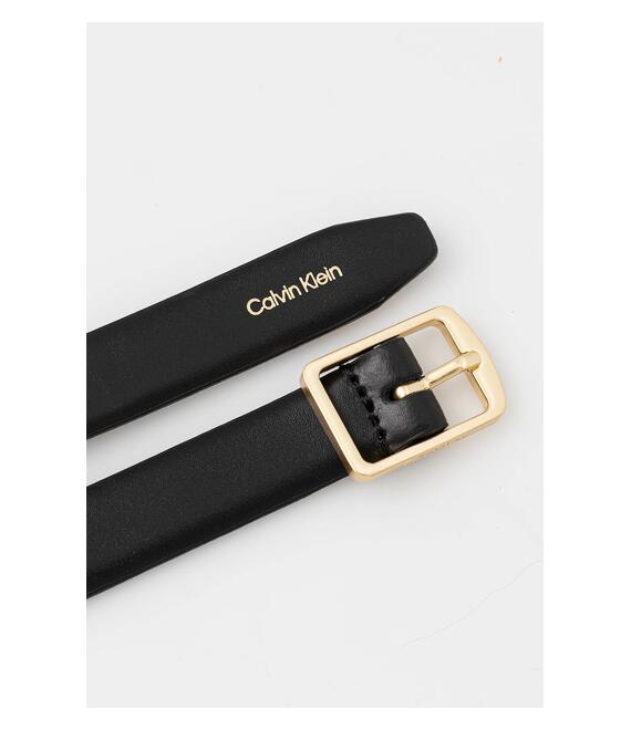 Δερμάτινη ζώνη Calvin Klein γυναικεία, χρώμα: μαύρο, LV04F7036G