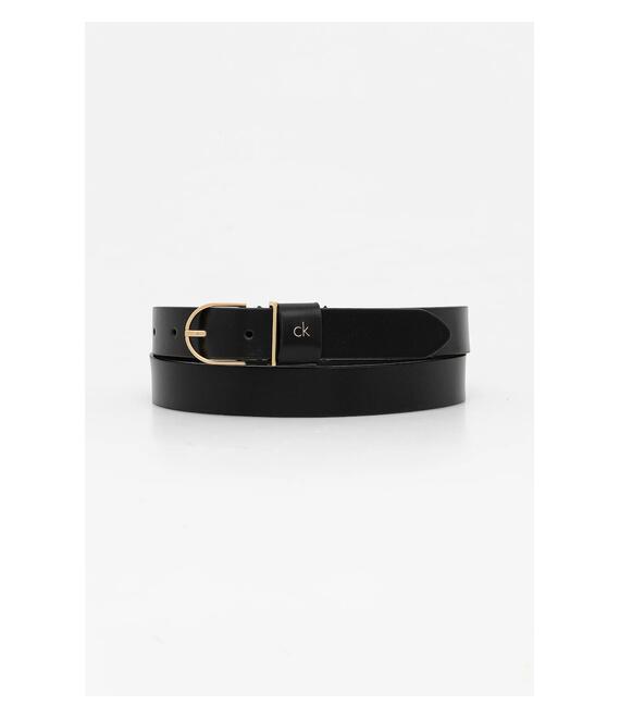 Δερμάτινη ζώνη Calvin Klein γυναικεία, χρώμα: μαύρο, LV04F7039G