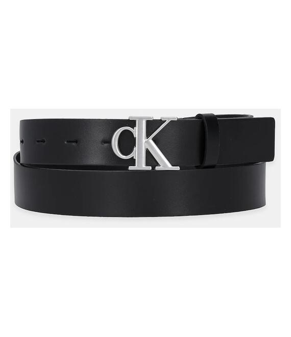 Δερμάτινη ζώνη Calvin Klein γυναικεία, χρώμα: μαύρο, LV04K7018G