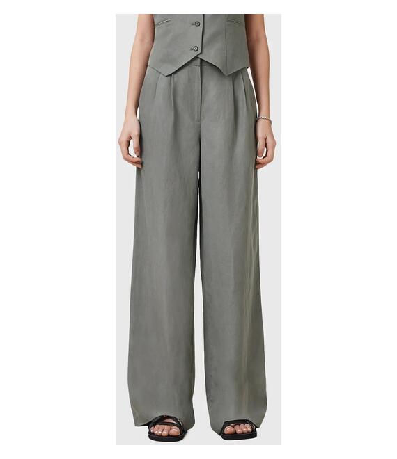 Παντελόνι AllSaints AVERIE χρώμα: γκρι, W045QC