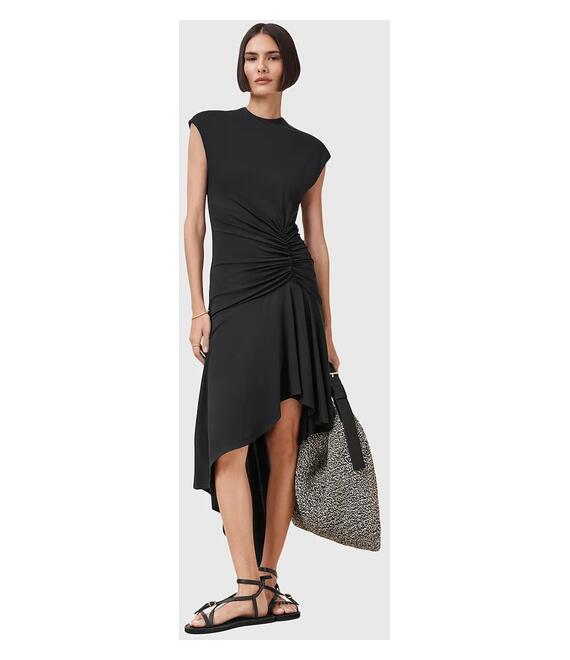 Φόρεμα AllSaints ANNALIE χρώμα: μαύρο, W159DC