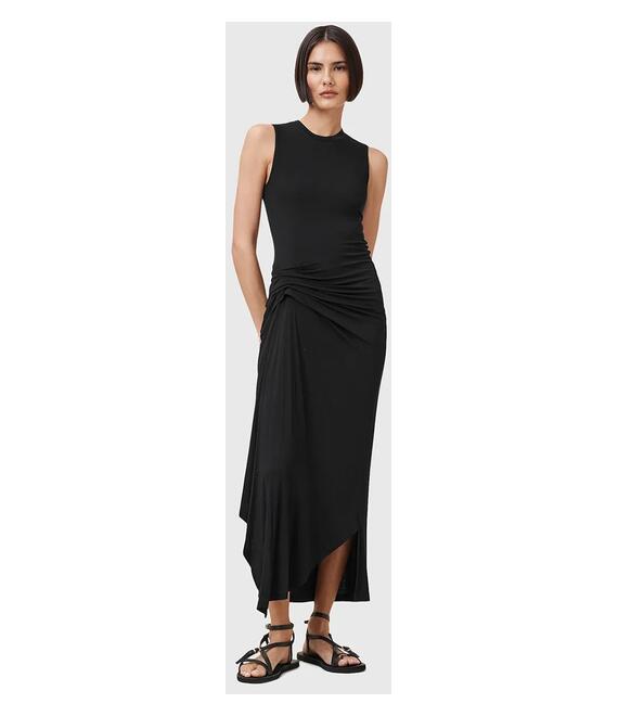 Φόρεμα AllSaints RIVI χρώμα: μαύρο, W166DC