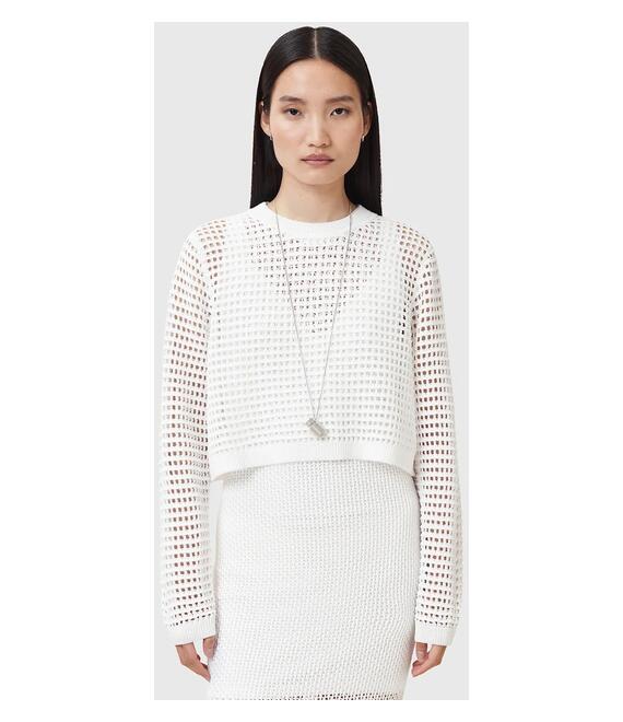 Φόρεμα και πουλόβερ AllSaints MIRO χρώμα: άσπρο, W179DC