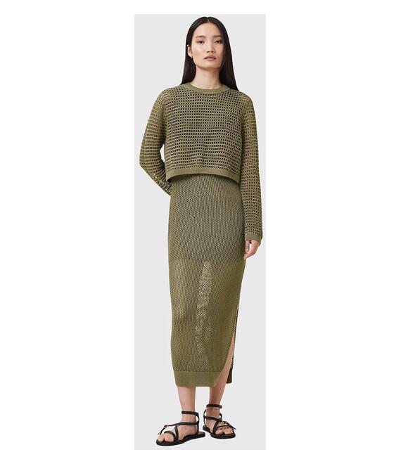 Φόρεμα και πουλόβερ AllSaints MIRO χρώμα: πράσινο, W179DC