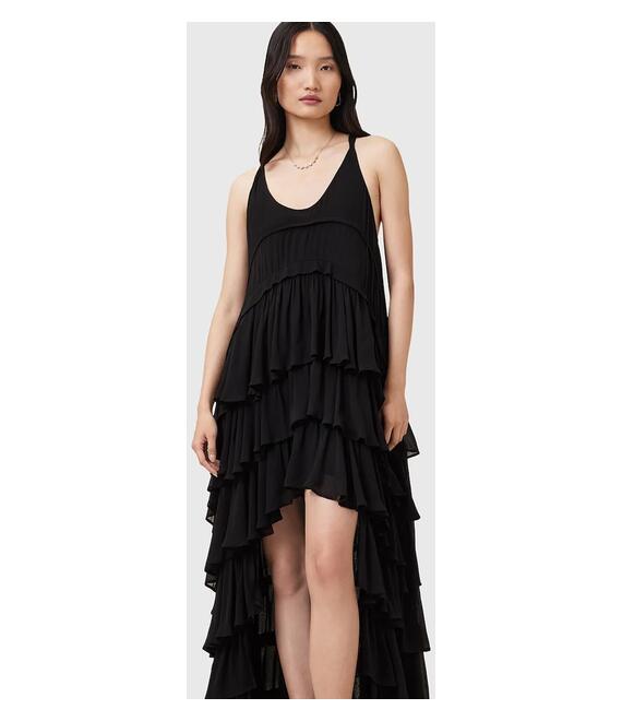 Φόρεμα AllSaints CAVARLY χρώμα: μαύρο, W206DC