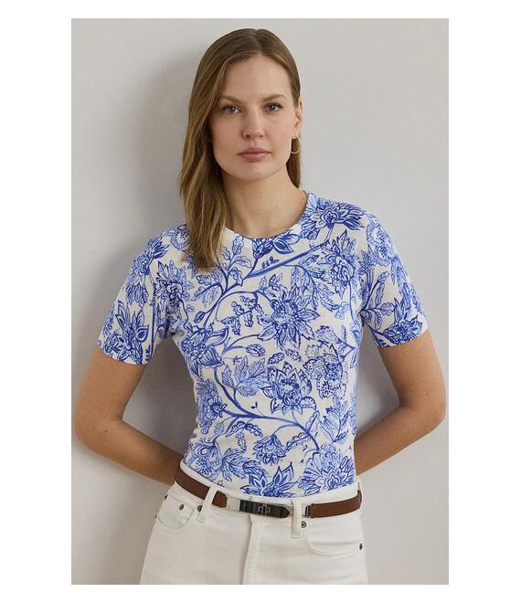 Λινό πουλόβερ Lauren Ralph Lauren χρώμα: άσπρο, 200971168